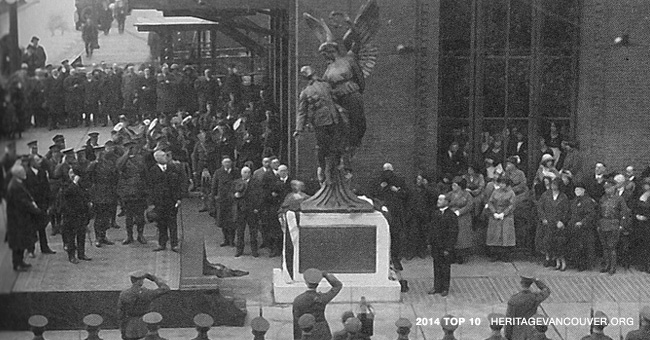 Image - Angel of Victory Statue; CPR Vancouver, BC